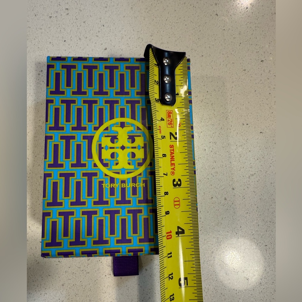 Tory Burch Geometric Blue and Yellow Bracelet or Watch Gift / Storage Box